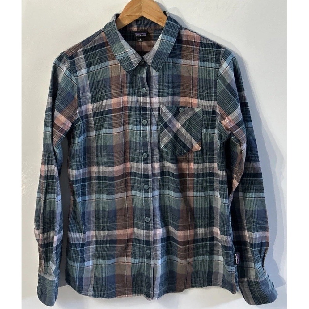 Patagonia Women's Plaid Heywood Flannel Size 6 Long Sleeve Shirt 53875